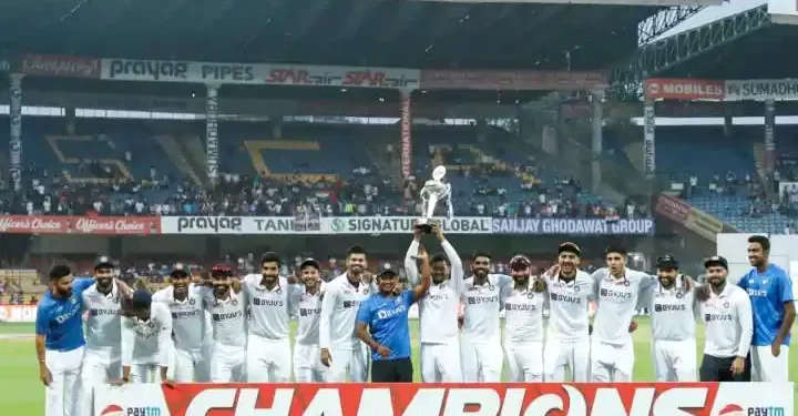 भारत ने श्रीलंका को टेस्ट सीरीज में 2-0 से हराया,जीत के साथ ही भारत टेस्ट चैंपियनशिप की पॉइंट टेबल में चौथे स्थान पर